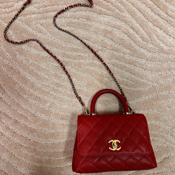 Chanel Coco Handle Extra Mini Red Caviar - Picture 11 of 11